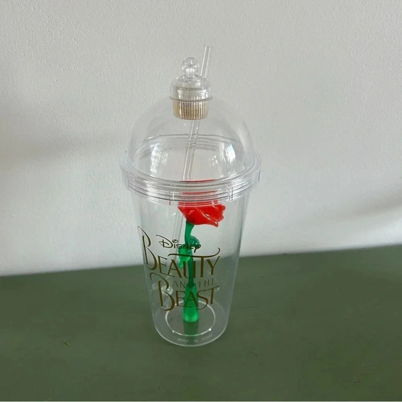 Disney Parks Collectible Drink Tumbler Cup Light Up Beauty And The Beast Rose 🌹 - Picture 6 of 9
